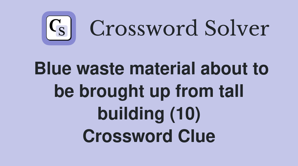 Blue waste material about to be brought up from tall building (10